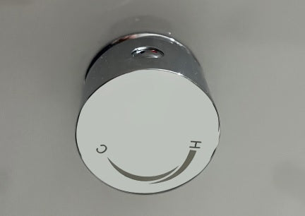 Rimless тоалетна ICC 3755W BIDET LUX с биде и вграден смесител - хромирано управление на вграден смесител за температура и интензивност