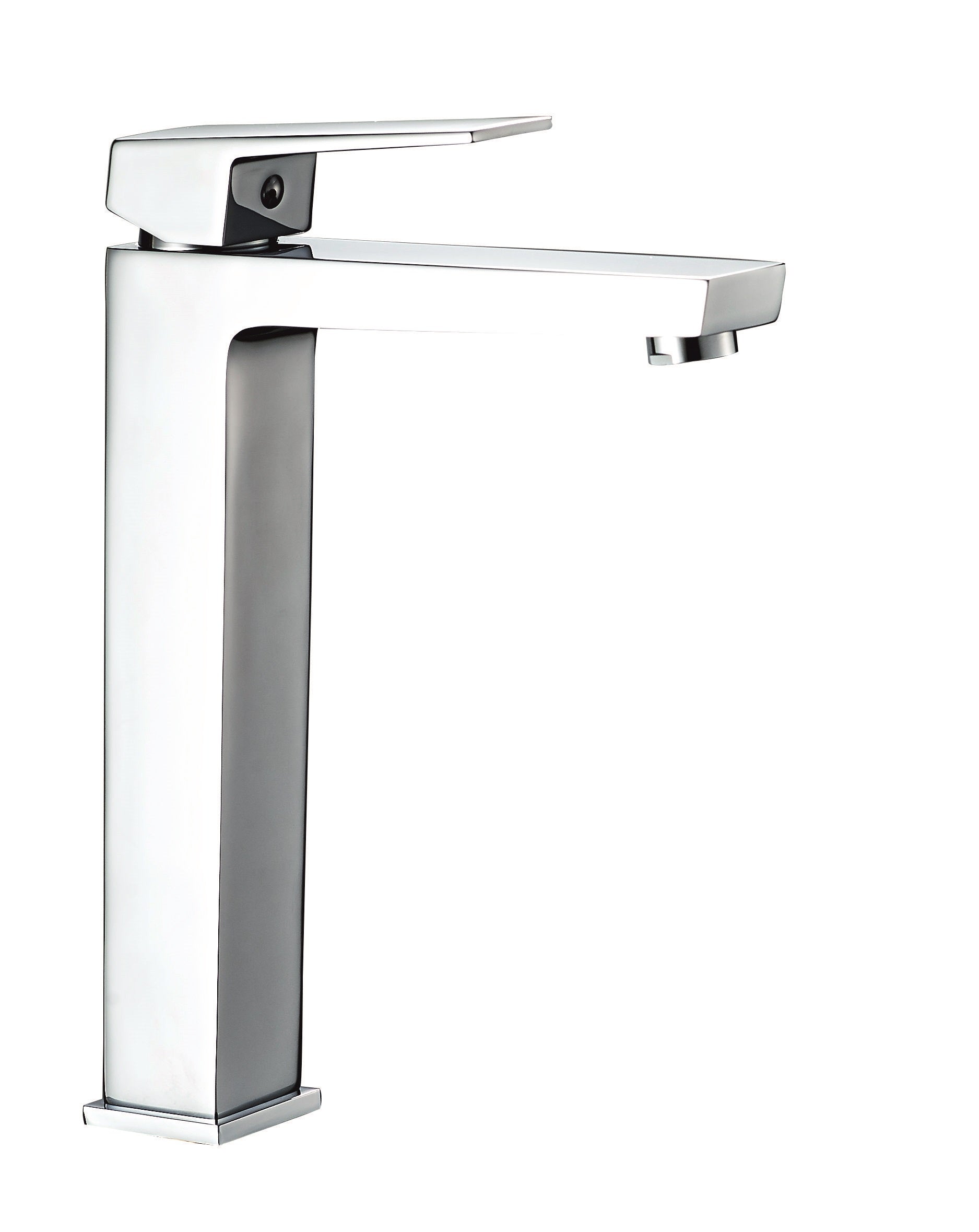 Висок смесител за мивка Elinor Chrome - хромиран едър стилен смесител с керамичен механизъм, аератор Neopearl, онлайн магазин KERANOVA