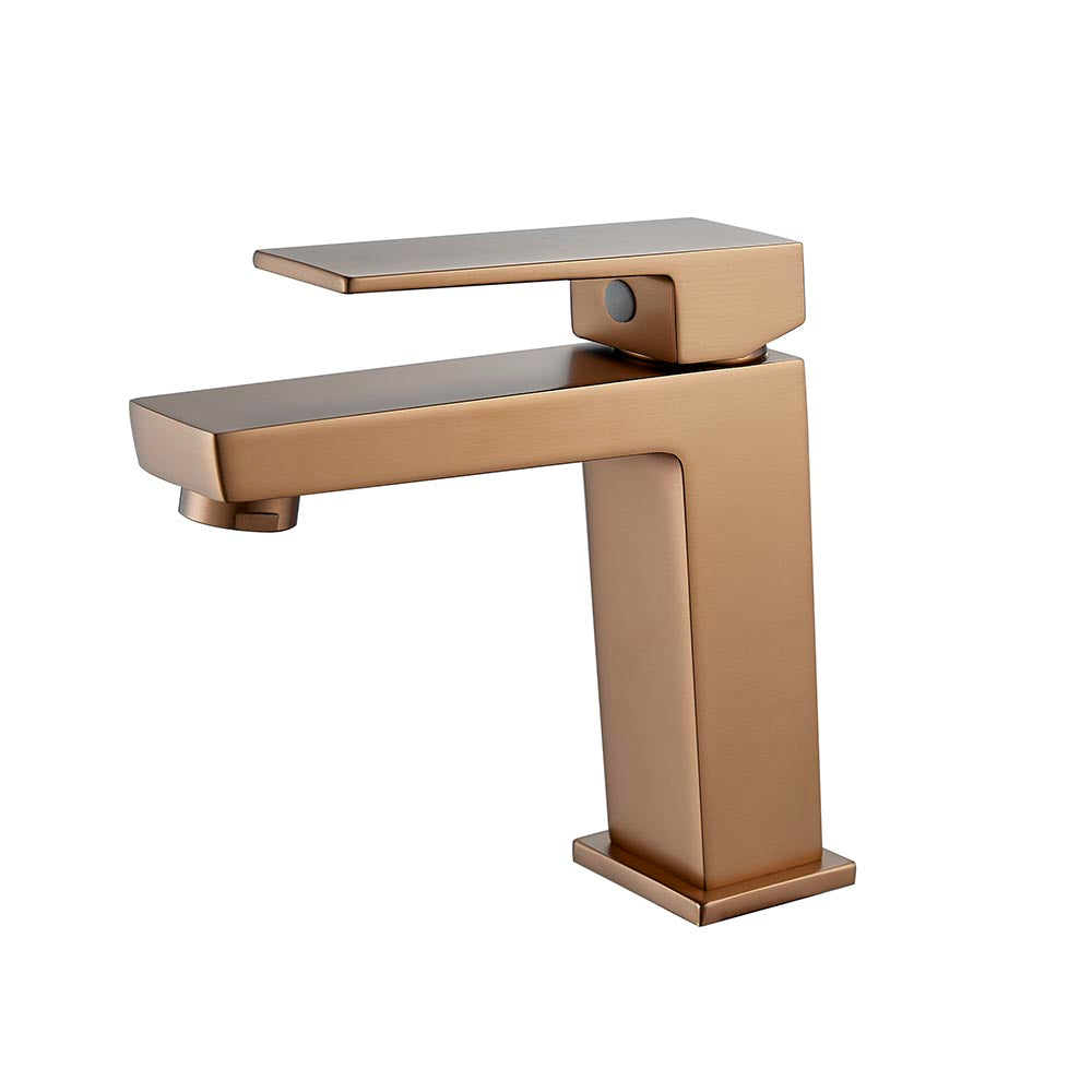 Смесител за мивка Elinor Brushed Rose Gold стоящ, Brushed Rose Gold покритие, керамичен Sedal, онлайн магазин KERANOVA