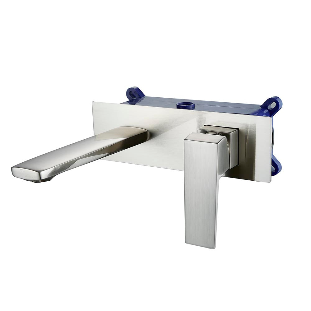 Стенен смесител за мивка Elinor Brush Nickel - вграден ICF 8110191, аератор Neopearl, керамичен Sedal 35 мм, KERANOVA