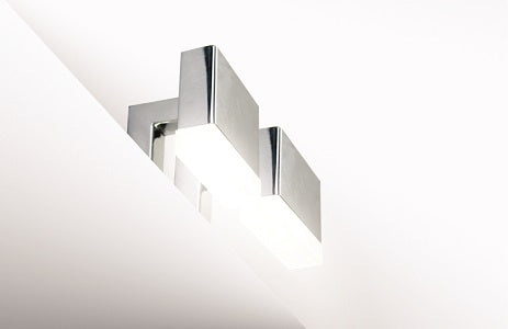 LED осветително тяло за баня хром, 2x3W, 6000K, 350-400lm, монтаж на мебели/огледало — онлайн магазин KERANOVA