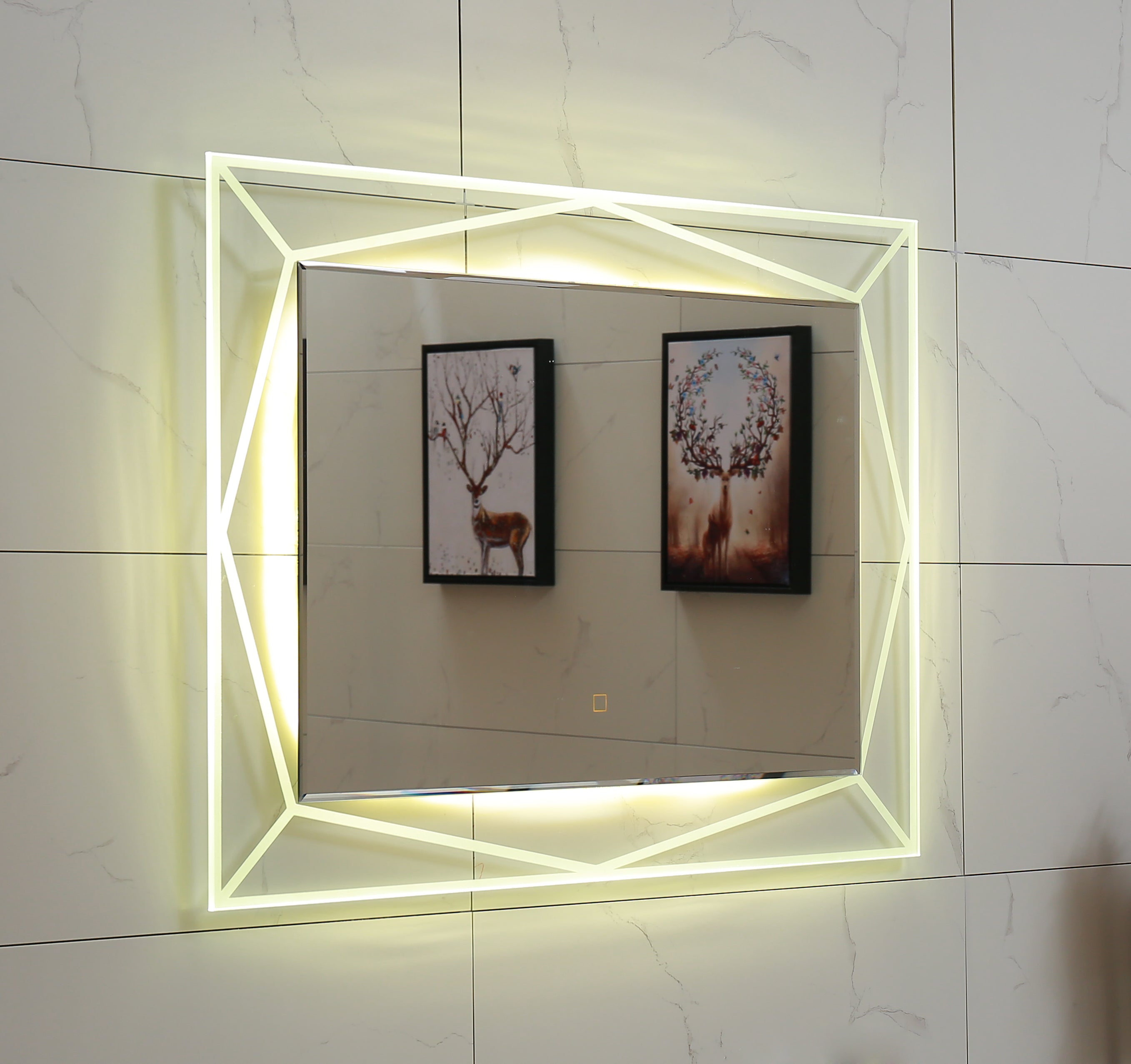 Огледало с осветление Арилена 80х60 см. LED баня 80x60 см, три цвята светлина, Touch Screen, онлайн магазин KERANOVA