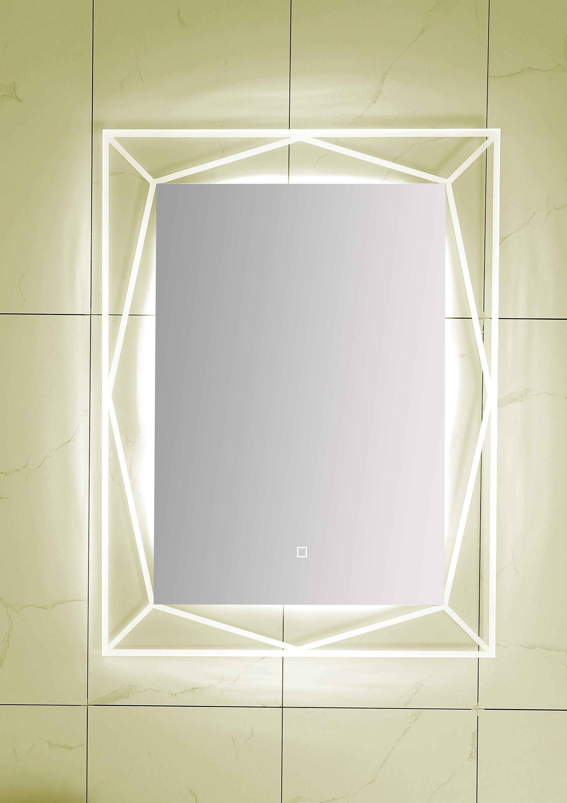 Огледало с осветление Карла 60х80 см. - LED баня 60x80 см, три цвята светлина, touch screen, KERANOVA онлайн магазин