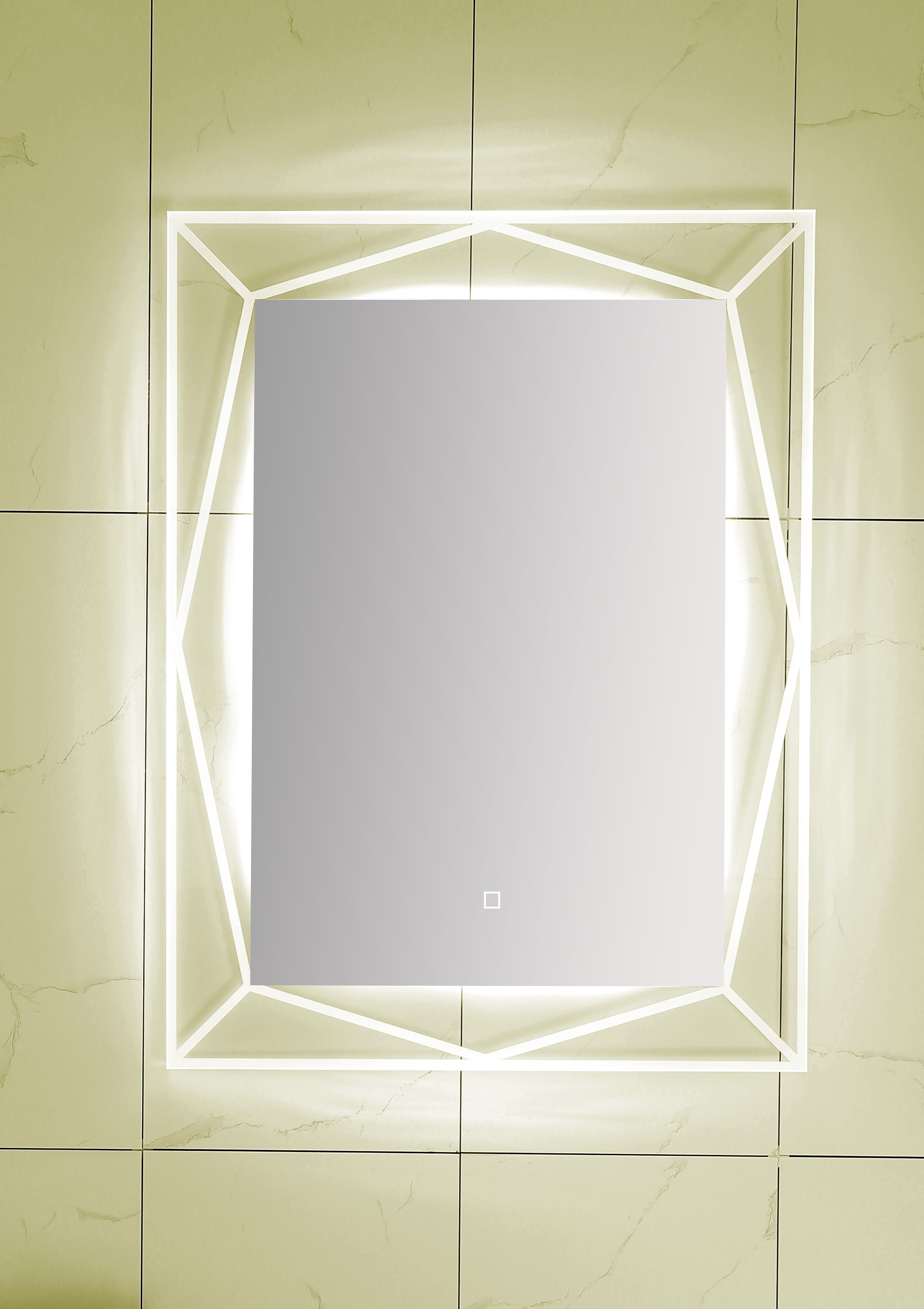 Огледало с осветление Карла 60х80 см. - LED баня 60x80 см, три цвята светлина, touch screen, KERANOVA онлайн магазин