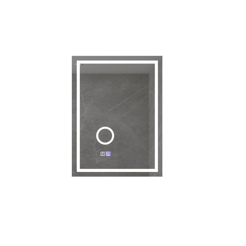 Огледало с осветление 1828 60х80 см. - LED огледало за баня 60x80 см с 6500K, двойни сензорни бутони, IP44, онлайн магазин KERANOVA