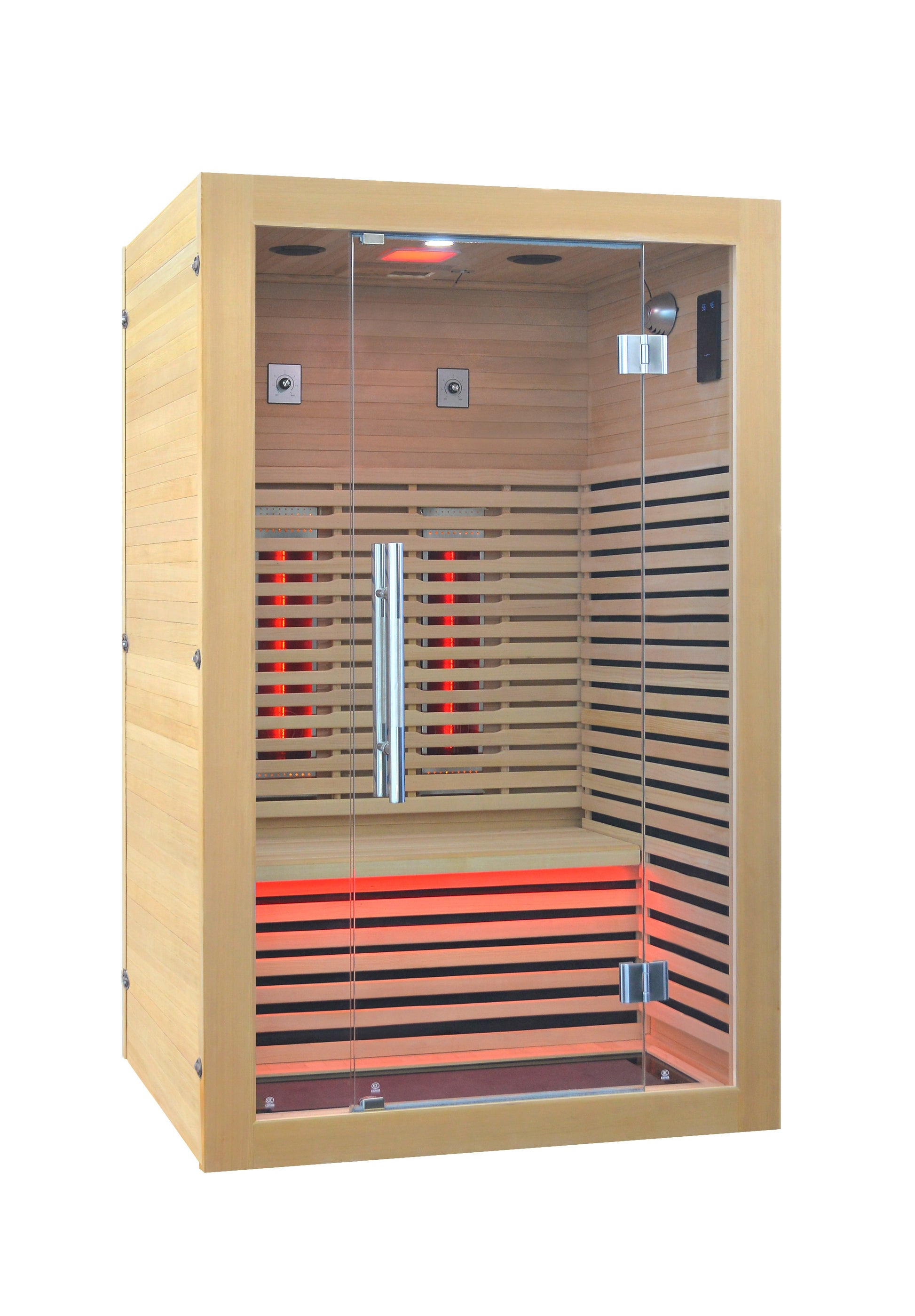 Сауна ICL 409 120х105х210 см. инфрачервена 2-местна с карбонови нагреватели, LED, озонатор, тонколони - онлайн магазин KERANOVA
