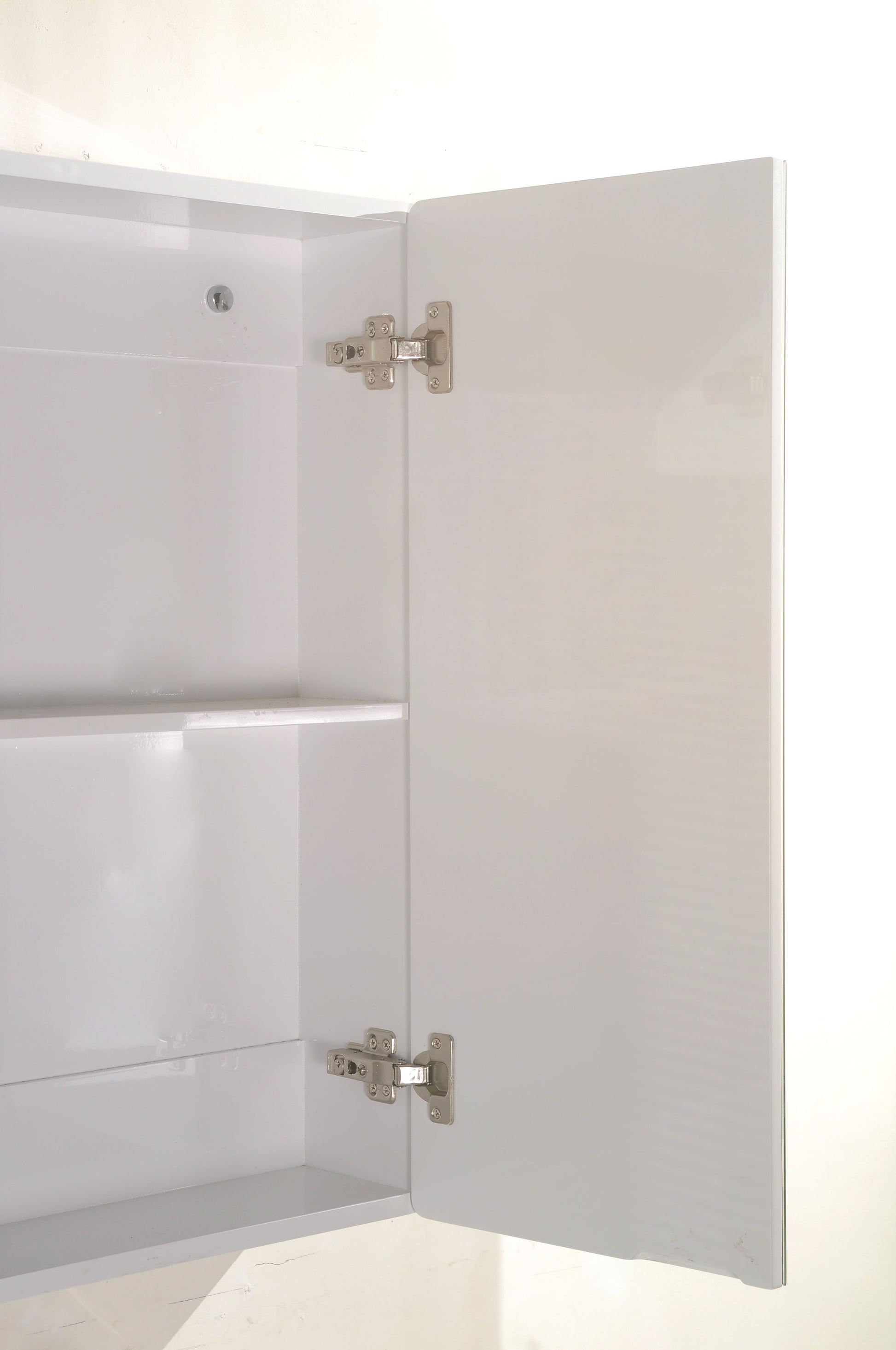 Огледален шкаф ICMC 7046 UP/7013 60 см. бял гланц, две soft-close панти, PVC, онлайн магазин KERANOVA