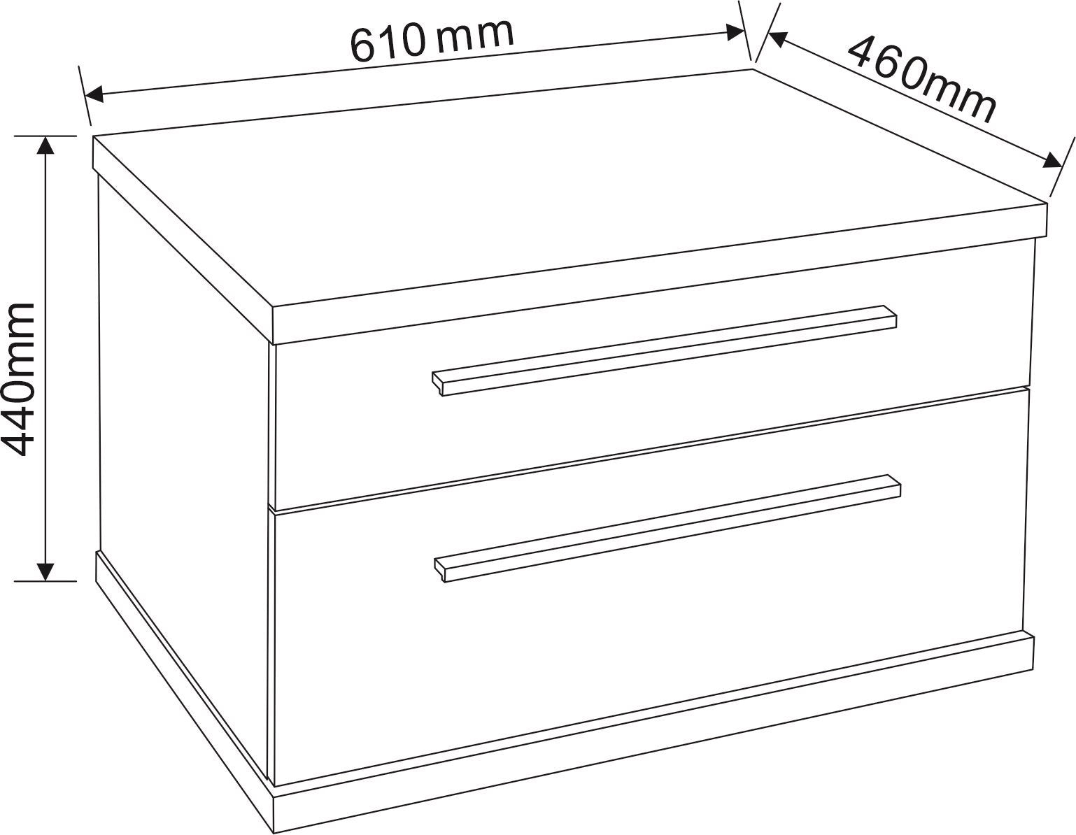 Шкаф с мивка ICP 6144-2 60 см. PVC шкаф за баня бял гланц с мивка ICB 865 и две плавнозатварящи чекмеджета - KERANOVA