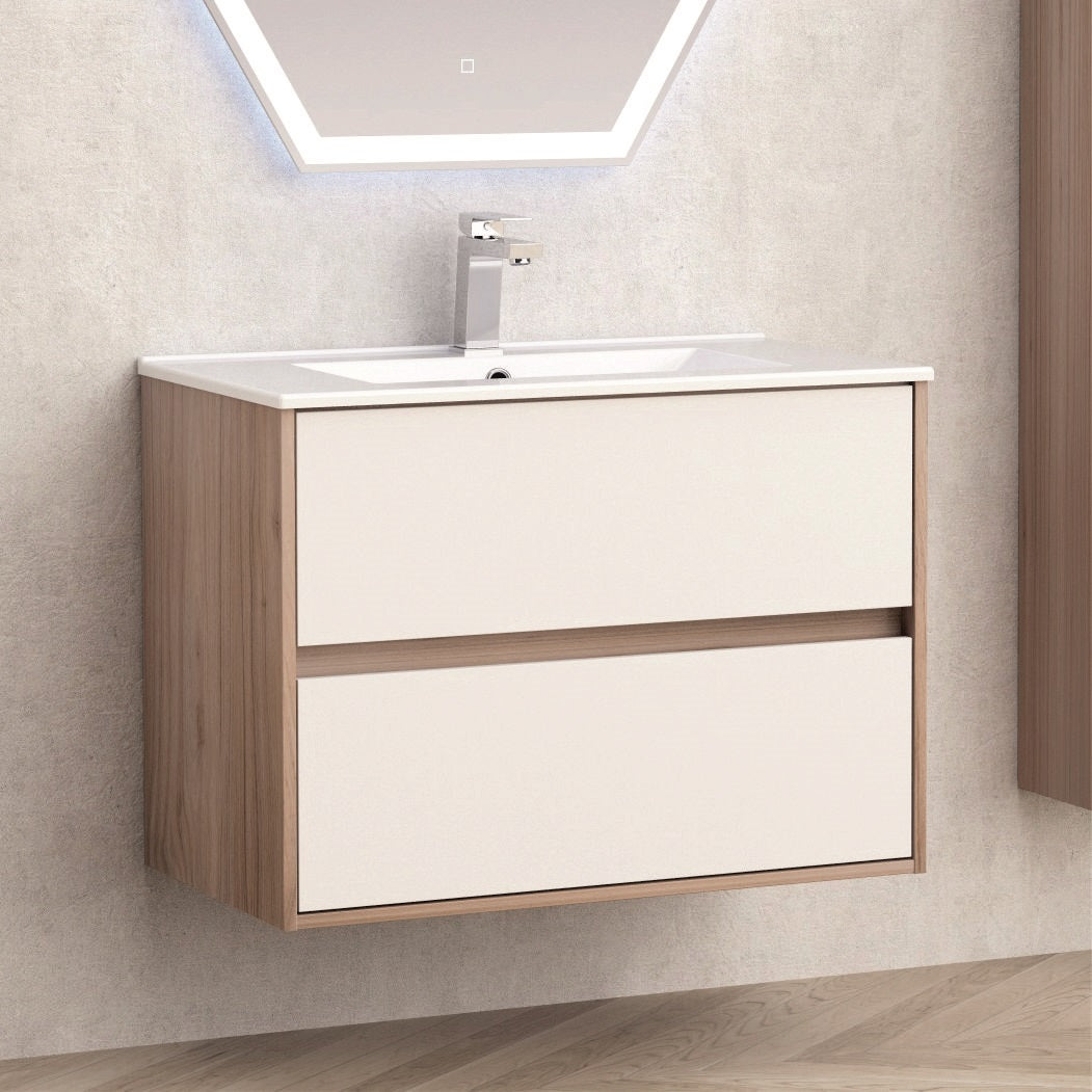 Шкаф с мивка ICP 7555 76 см. водо- и влагoустойчив ПВЦ шкаф с порцеланова мивка 76х46 см за баня KERANOVA