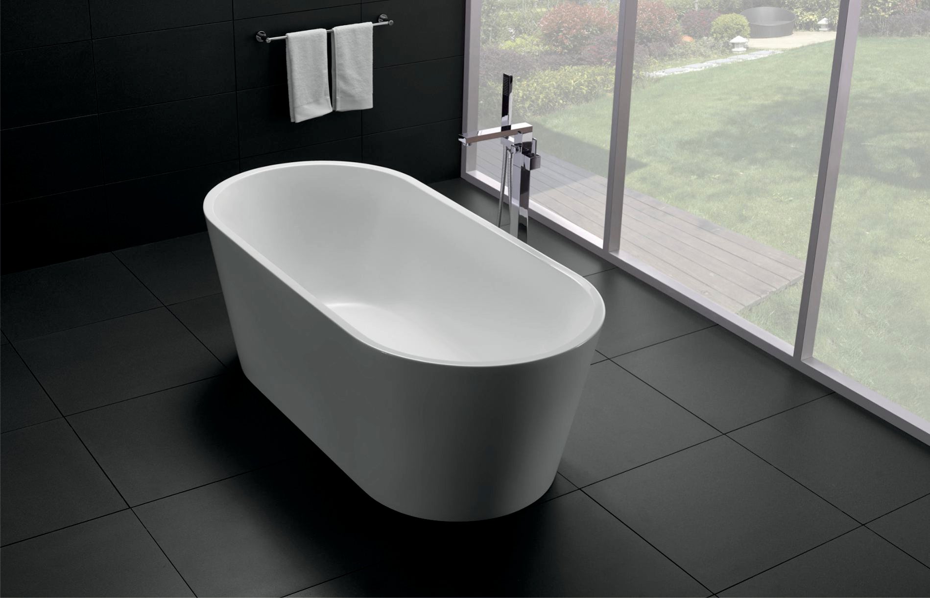 Свободно стояща вана ICSH LB1708W - 170х80 см. бял гланц, свободно стояща ванa 170х80 см за баня от KERANOVA