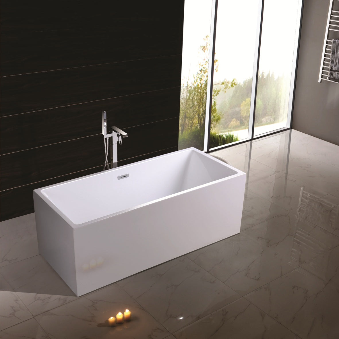 Alt Tag: Свободно стояща вана ICSH LB 1651 - 160х69 см. свободно стояща бяла вана с капацитет 225 л за онлайн магазин KERANOVA