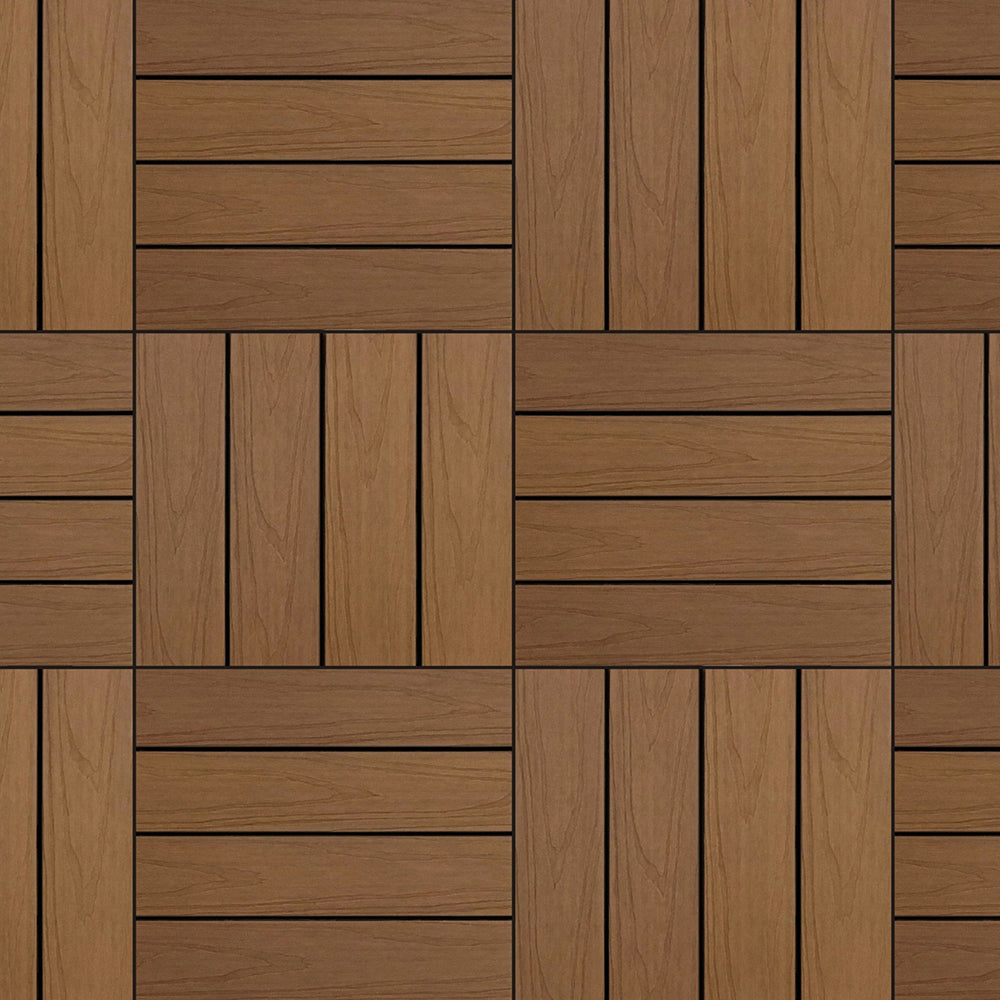 Подов декоративен панел IC SS05TEAK кафяв тик, HDPE с дървесни влакна, противохлъзгащ, UV защита — онлайн магазин за обзавеждане KERANOVA