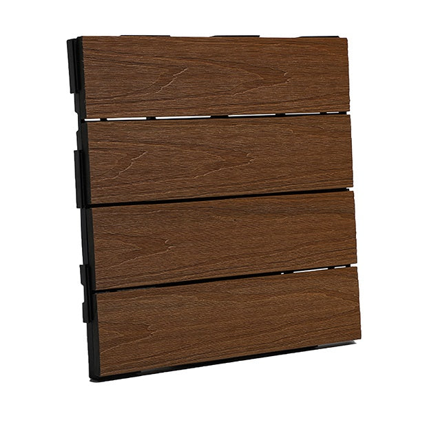 Подов декоративен панел IC SS05TEAK, тик, HDPE с дървесни влакна, антислип, UV защита, размер 30x30x2.5 см - KERANOVA онлайн магазин