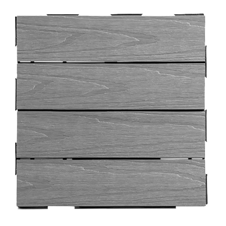 Подов декоративен панел IC SS05 MAGIC GRAY - сив HDPE+дървесни влакна, противохлъзгащ, UV защита, за вътрешна и външна употреба - KERANOVA