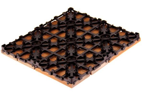 Подов декоративен панел IC SS05IPE - панел IPE (HDPE+дървесни влакна), 30x30x2.5 см, противохлъзгащ, UV защита, KERANOVA