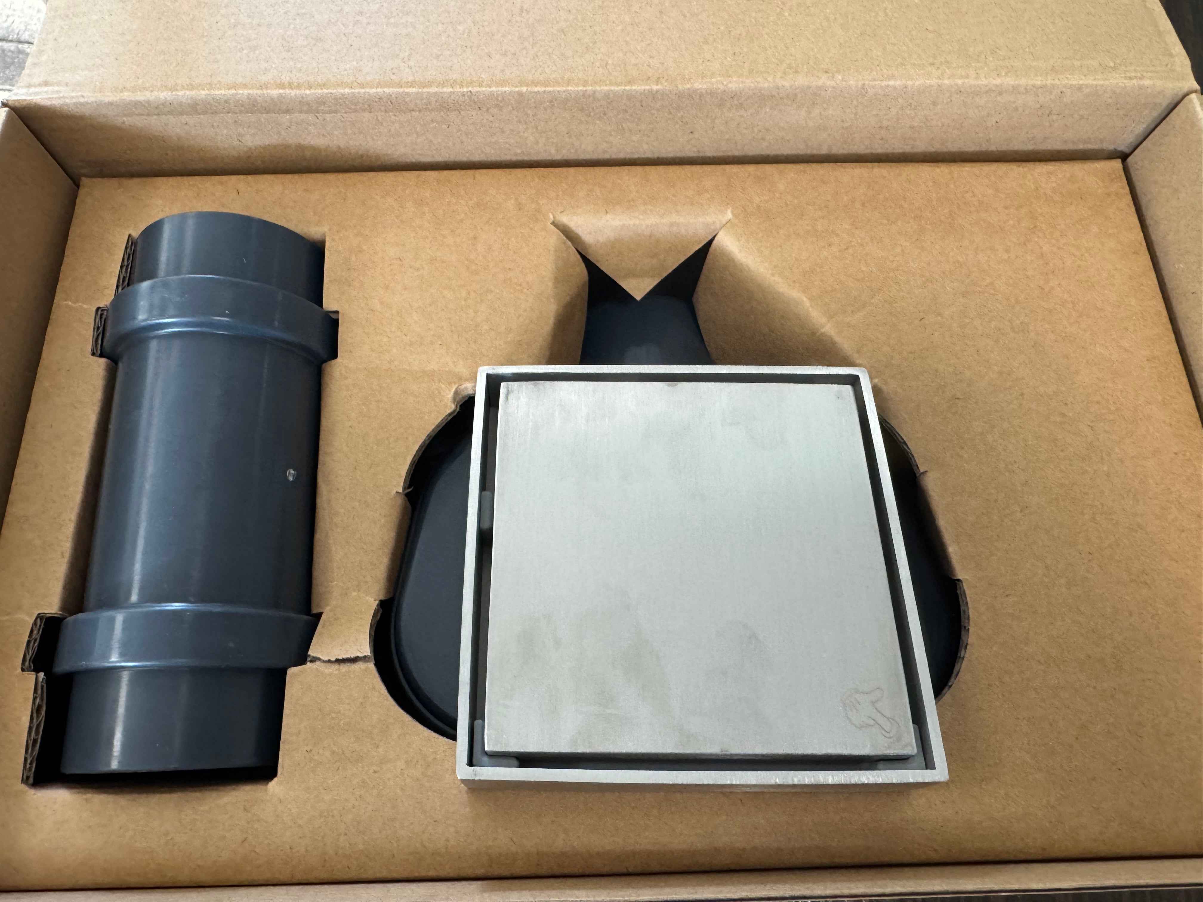 Подов сифон Velora Brushed Silver 10х10 см.