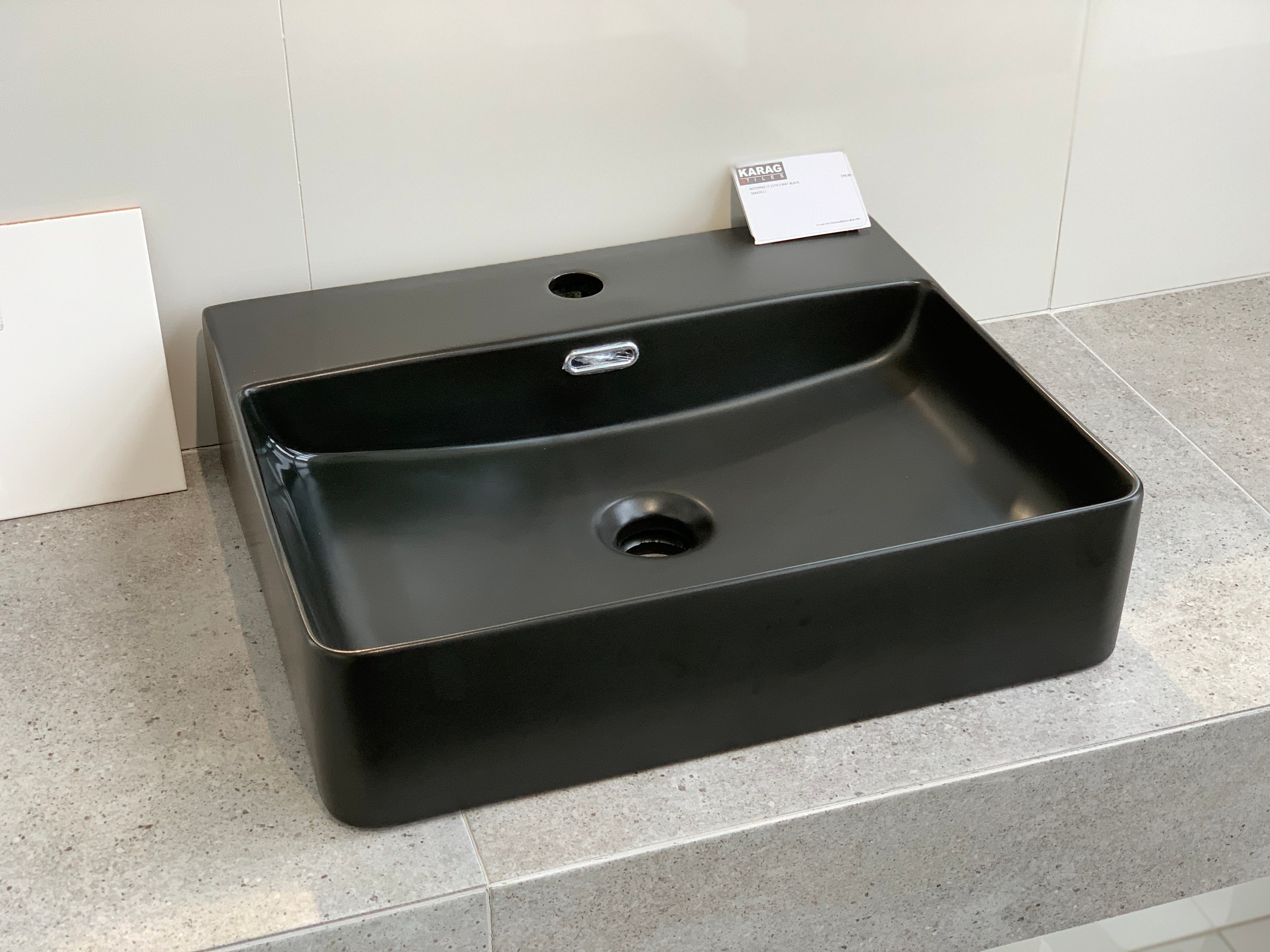 Черна мивка LT-2173-S MATBLACK 50x42 см. тънкостенна черен мат мивка за плот – онлайн магазин KERANOVA