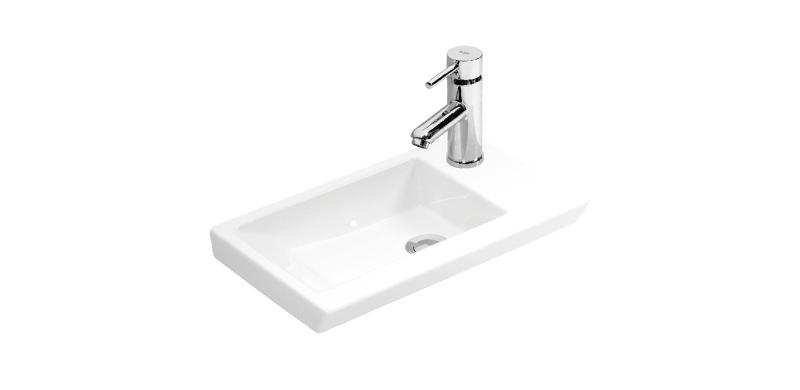 Мебел за баня Luxus PL Wood 45х28 см. с порцеланова мивка, шкаф под мивка и огледален шкаф с осветление – онлайн магазин KERANOVA