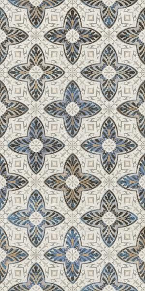 Iris Gris A Decor 30x60 декоративна плочка с флорален геометричен мотив за баня — онлайн магазин за обзавеждане KERANOVA