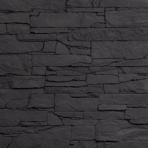 Isola Black 109560 декоративен черен каменен панел за баня от онлайн магазин KERANOVA