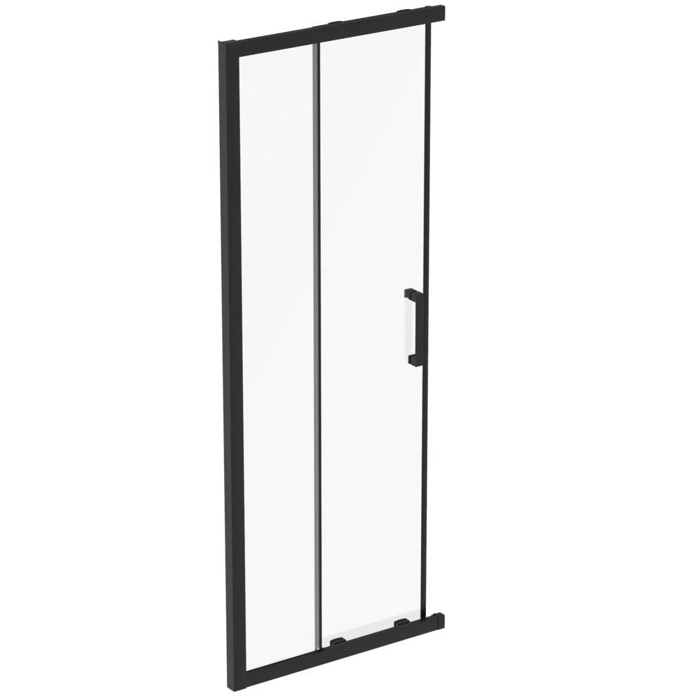 Душ кабина Connect 2 Silk Black 100x100 см. - Ideal Standard, плъзгаща се врата с черен мат алуминиев профил за онлайн магазин KERANOVA