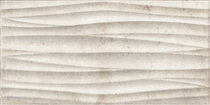 Decorado Olas Beige 25x50 декоративна бежова вълнообразна плочка за баня от онлайн магазин за обзавеждане KERANOVA