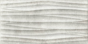Decorado Olas Gris 25x50 плочка с вълнообразен сив релеф за баня от онлайн магазин KERANOVA