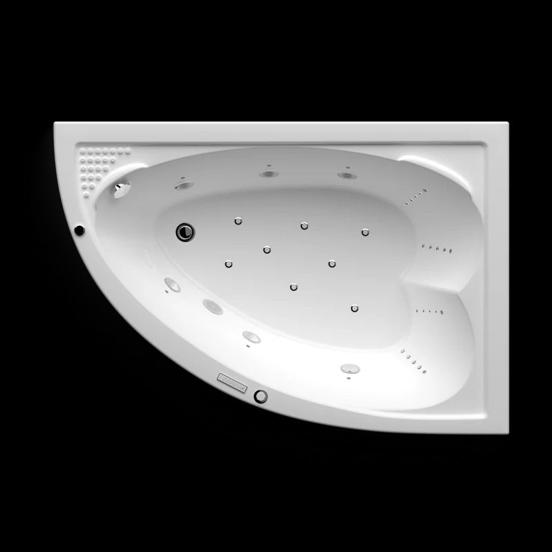 Хидромасажна вана Onyx 160x110 см. ъглова джакузи вана с хидро дюзи за баня