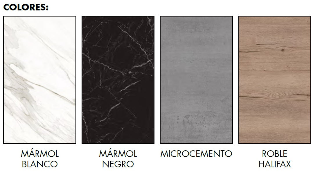 Композитно корито Koral - 4 декора: мостра МÁRMOL BLANCO, MÁRMOL NEGRO, MICRO CEMENTO, ROBLE HALIFAX за онлайн магазин KERANOVA