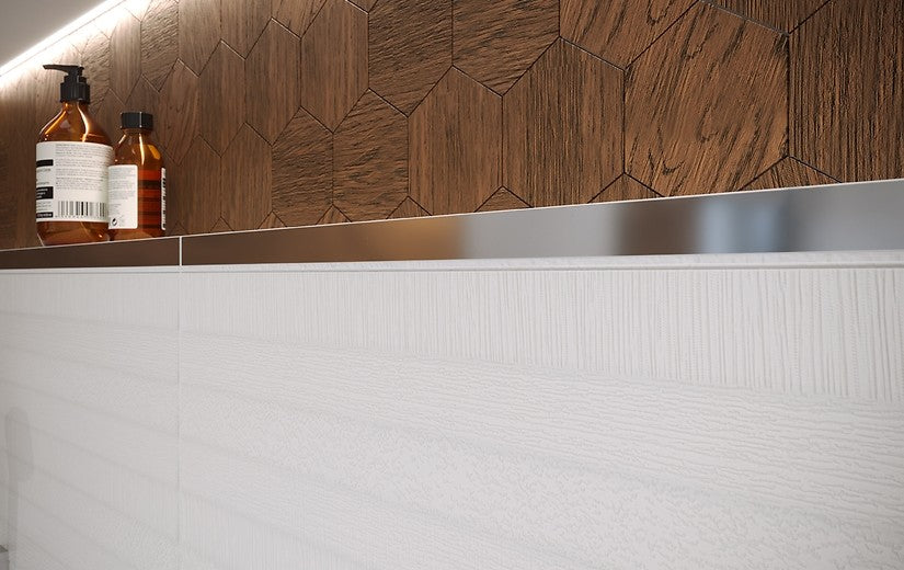 Баня Lovely White 30x60 Cersanit бели плочки с фин текстурен финиш в баня - онлайн магазин KERANOVA