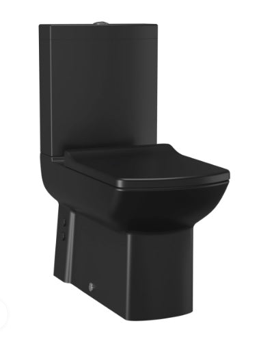 Моноблок Lara Black Matte - опция вградено биде, черен матов моноблок за баня, KERANOVA онлайн магазин