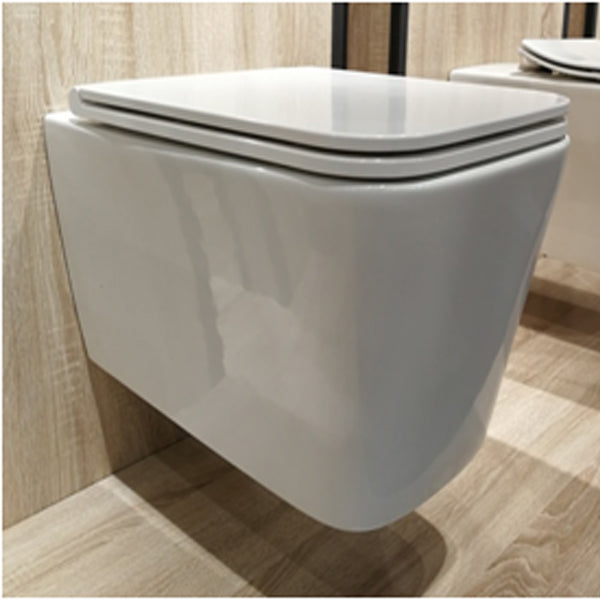 Конзолна тоалетна LT 057E Rimless – кубична безръбна конзолна тоалетна със забавяща седалка, онлайн магазин за обзавеждане за бани KERANOVA