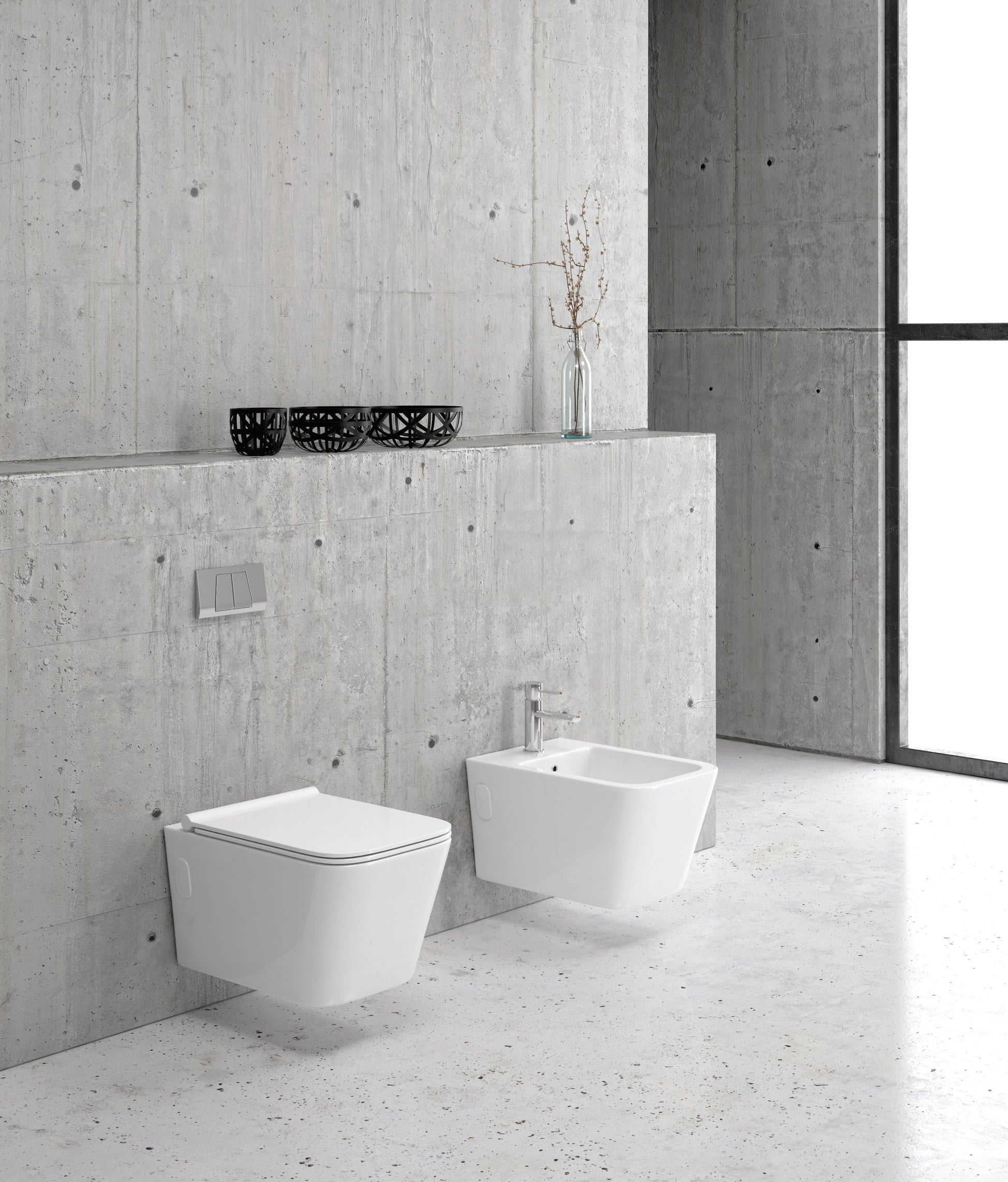 Конзолна тоалетна LT 003 Rimless - модерна безръбна конзолна тоалетна със забавено падане, онлайн магазин за обзавеждане за бани KERANOVA