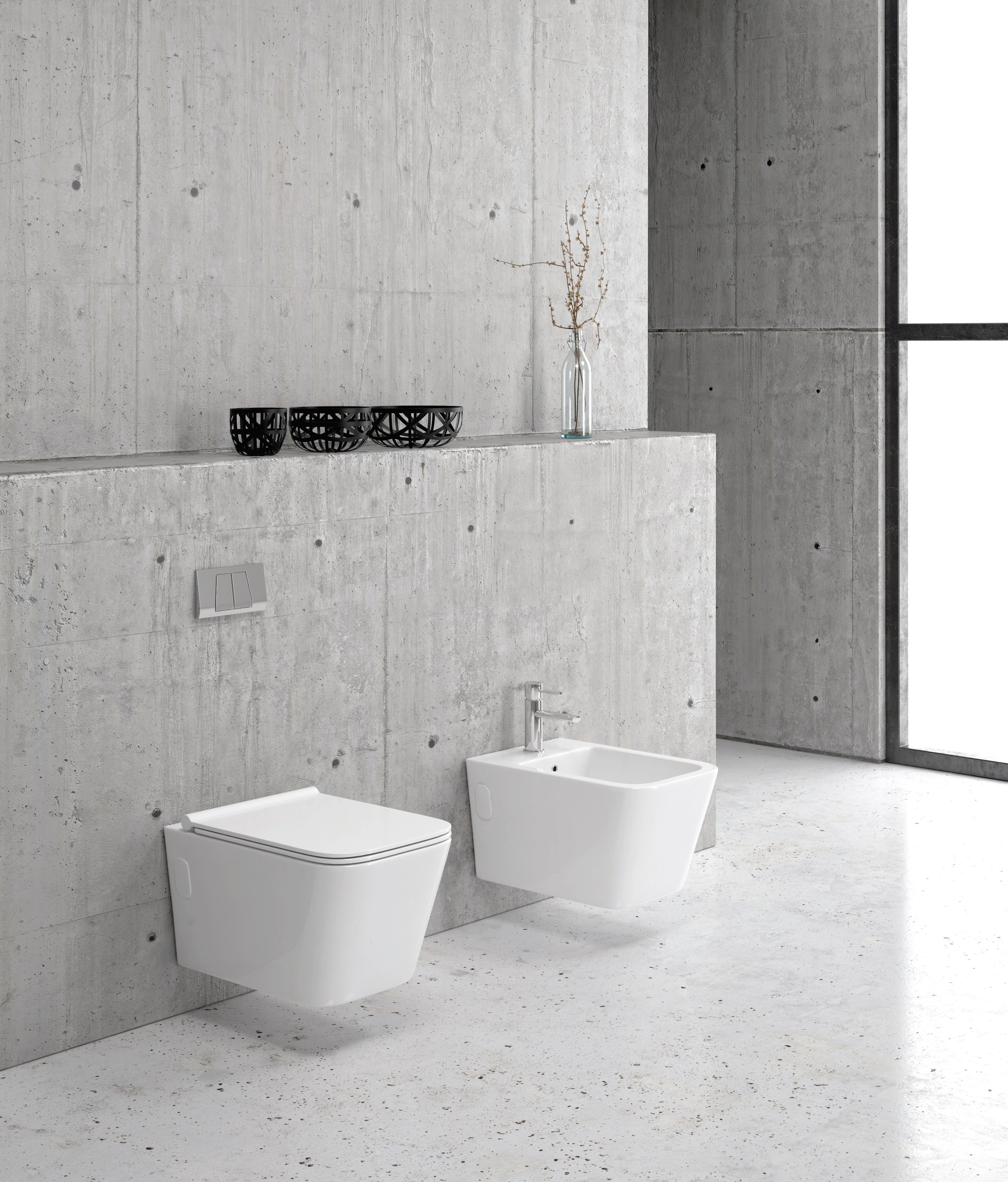 Конзолна тоалетна LT 003 Rimless - модерна безръбна конзолна тоалетна със забавено падане, онлайн магазин за обзавеждане за бани KERANOVA