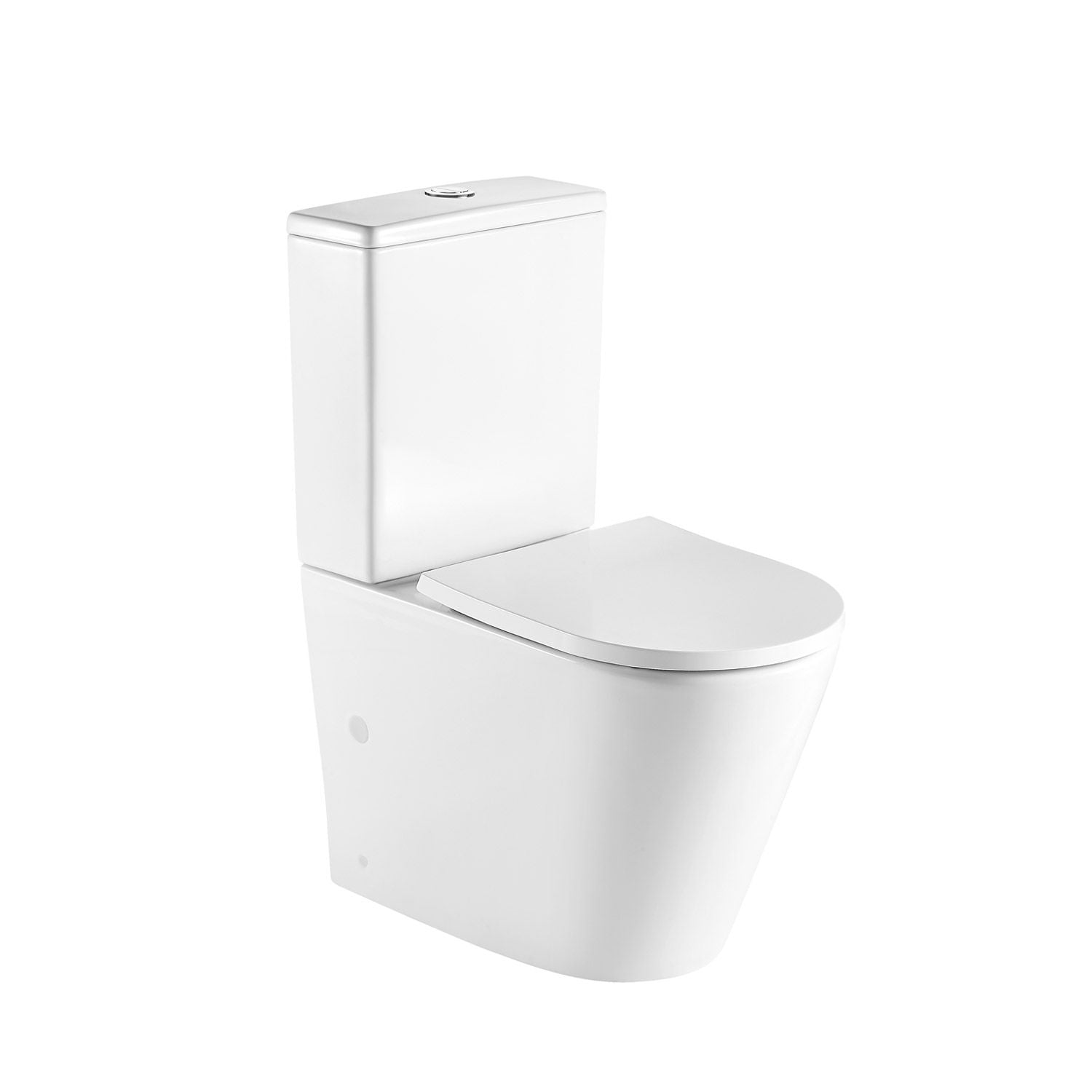 Моноблок Zina Rimless бял моноблок с Rimless технология, забавено падане на седалката, монтаж плътно до стена - KERANOVA