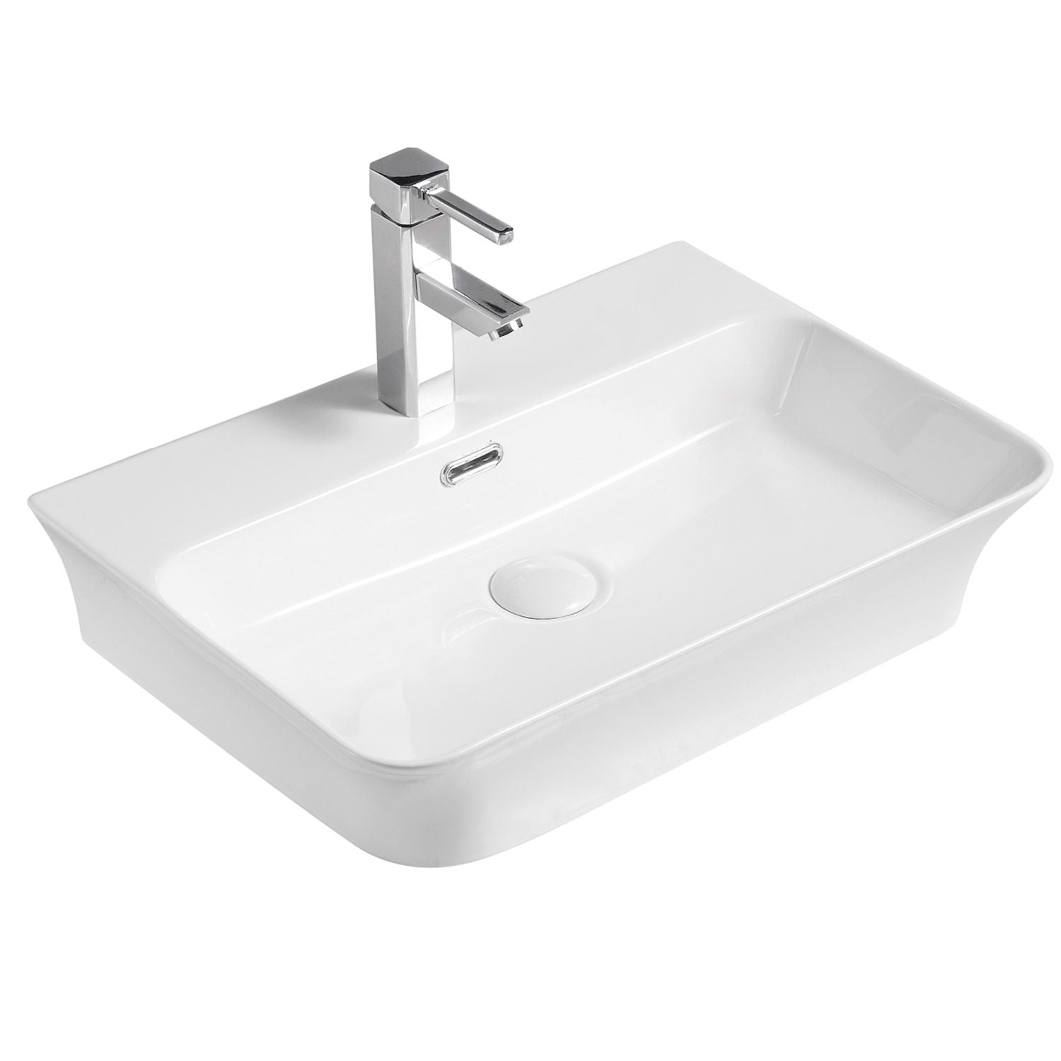 LT 2259 56x41,5 см. мивка за монтаж върху плот, бял дизайн, онлайн магазин за обзавеждане за бани KERANOVA