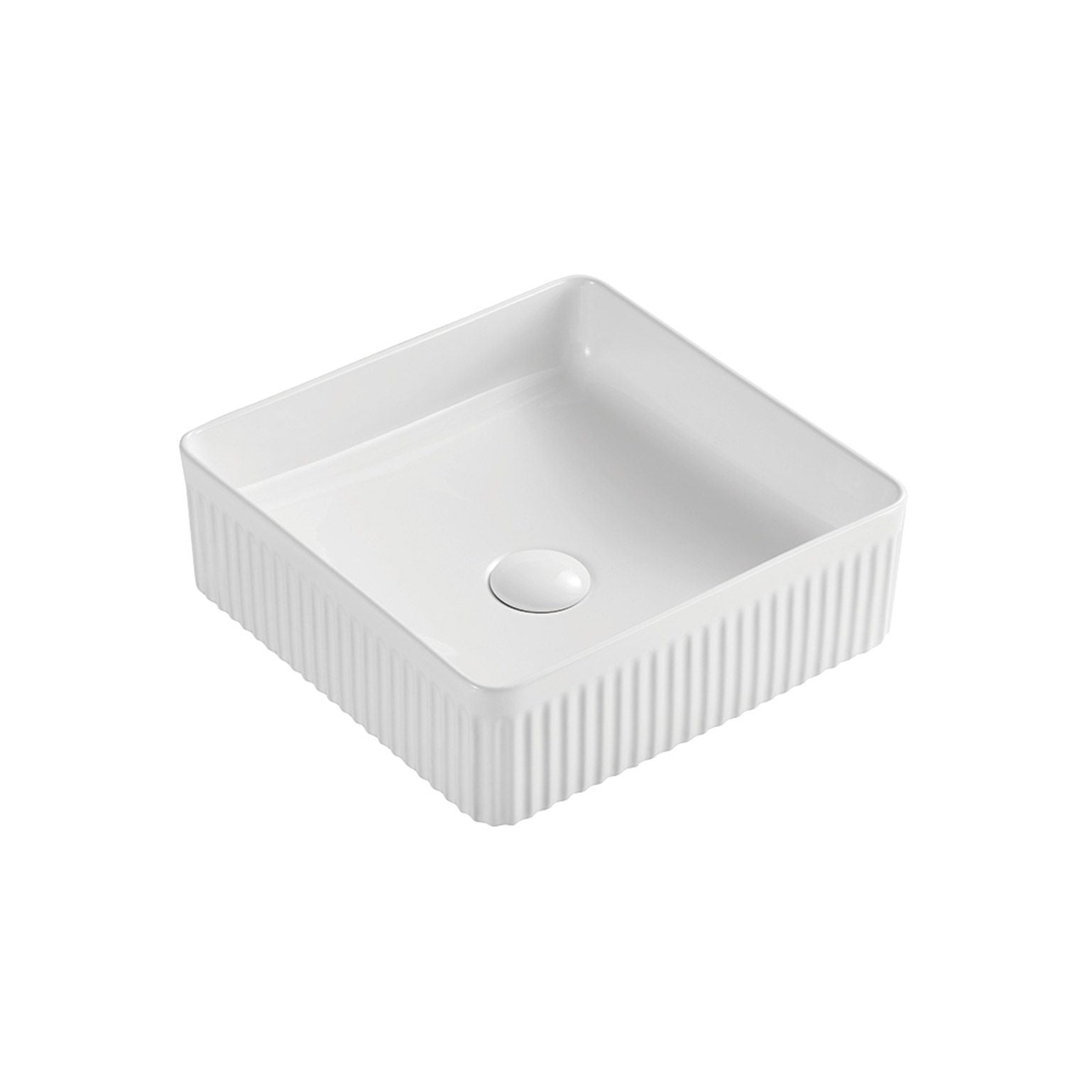LT 2286 36,5х36,5 см. бяла керамична мивка за монтаж върху плот, 36,5x36,5x12 см, онлайн магазин за обзавеждане за бани KERANOVA