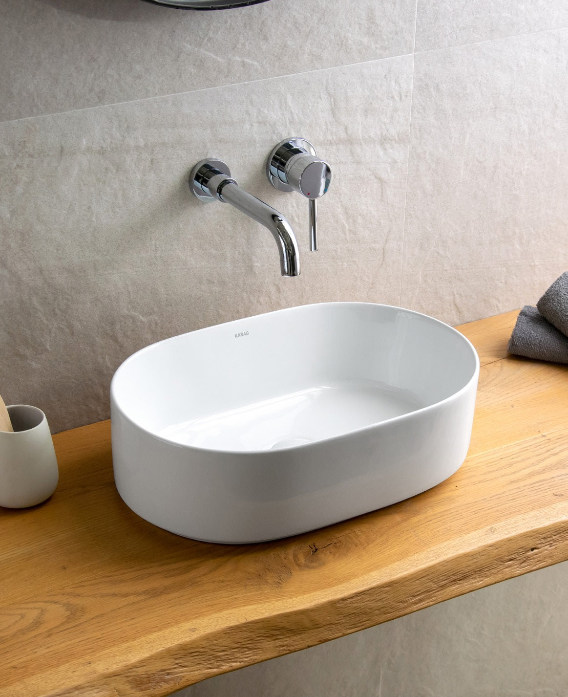 LY 3281 46х31 см. Мивка купа за монтаж на плот, бяла, онлайн магазин за обзавеждане за бани KERANOVA