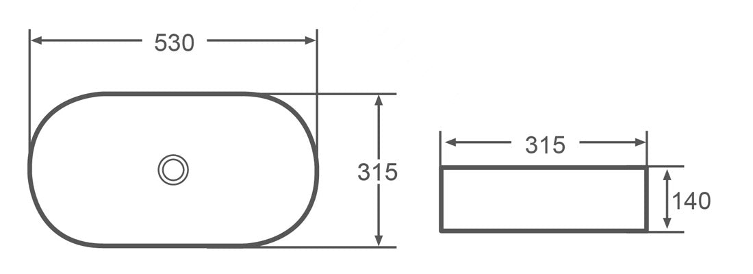 Alt Tag: LY 3282 53х31,5 см. мивка купа за монтаж на плот, 53x31,5x14 см, произход Гърция — онлайн магазин KERANOVA