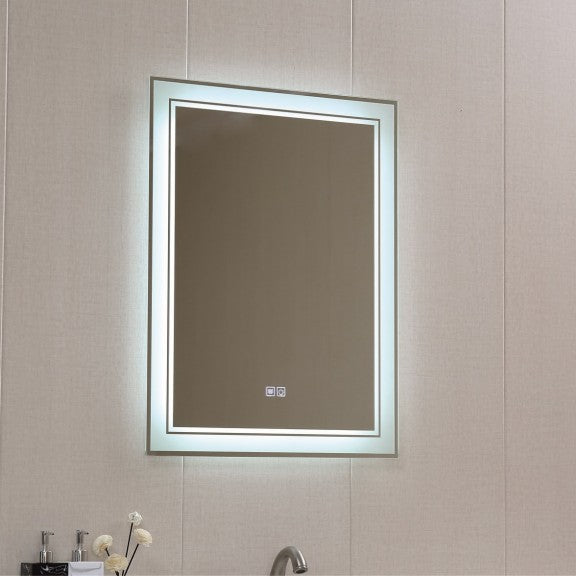 Огледало с осветление Лиона 60х80 см. за баня с LED 6500K, touch, антизамъгляване – KERANOVA онлайн магазин