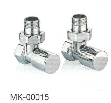Серия Toprak Chrome комплект 2 х ъглови вентили за баня хром, стоманени, 1/2" връзка — онлайн магазин KERANOVA