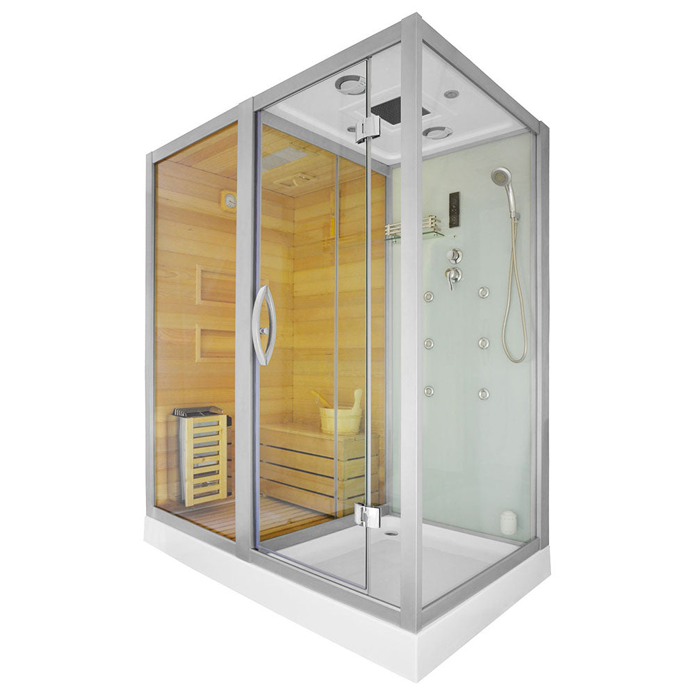 Парна душ кабина със сауна MO-1752W TRIO 180х110 см.