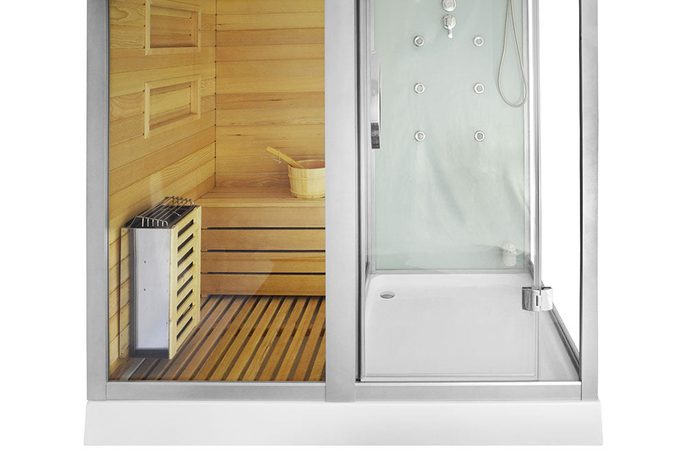 Парна душ кабина със сауна MO-1752W TRIO 180х110 см.
