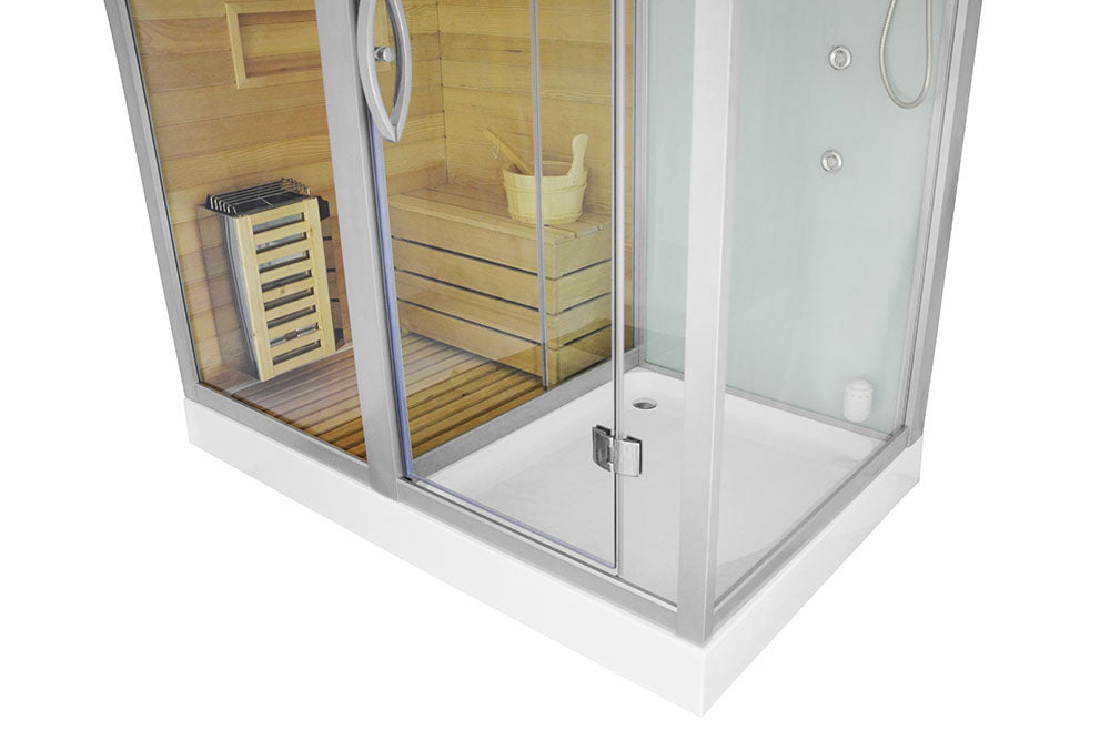 Парна душ кабина със сауна MO-1752W TRIO 180х110 см.