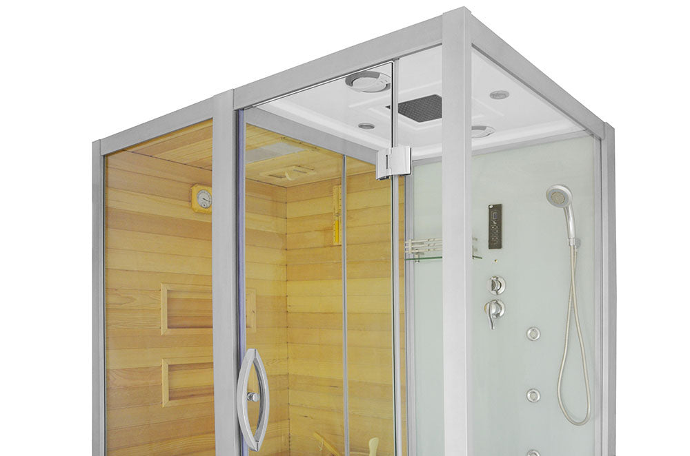 Парна душ кабина със сауна MO-1752W TRIO 180х110 см.