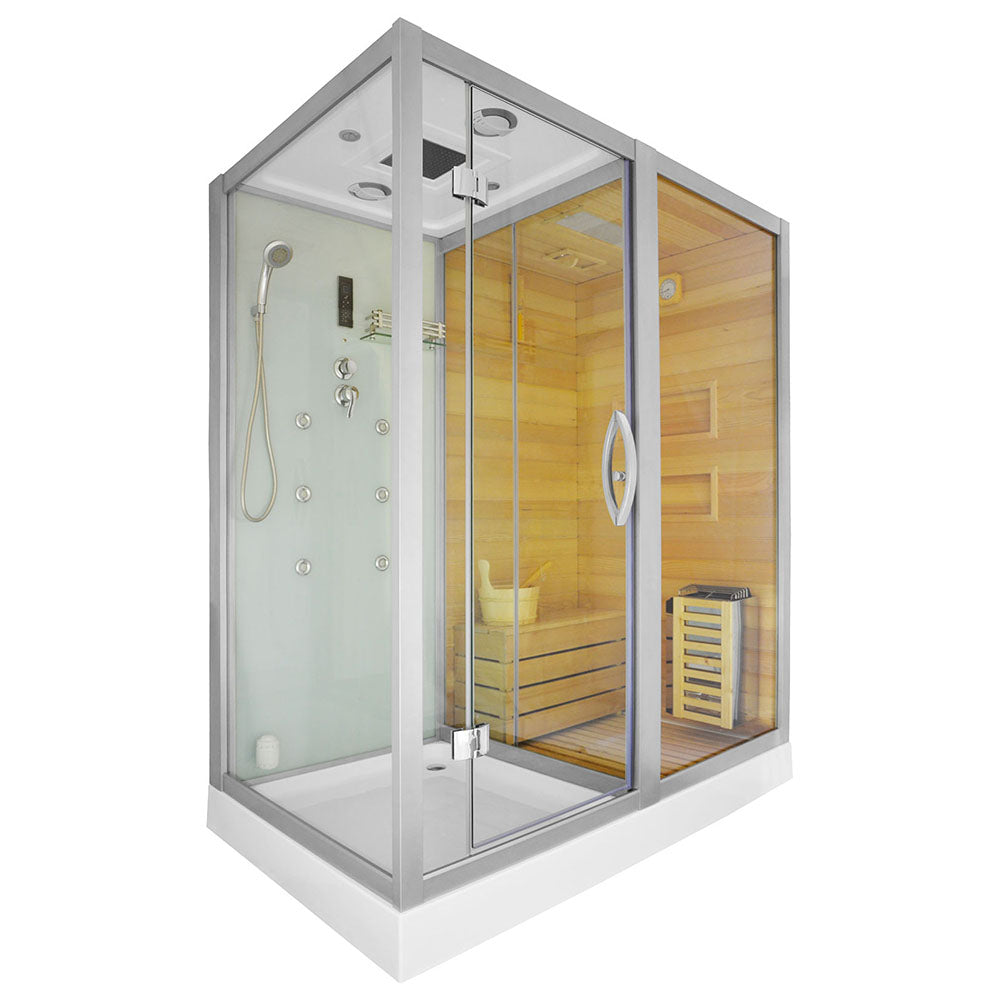 Парна душ кабина със сауна MO-1752W TRIO 180х110 см.