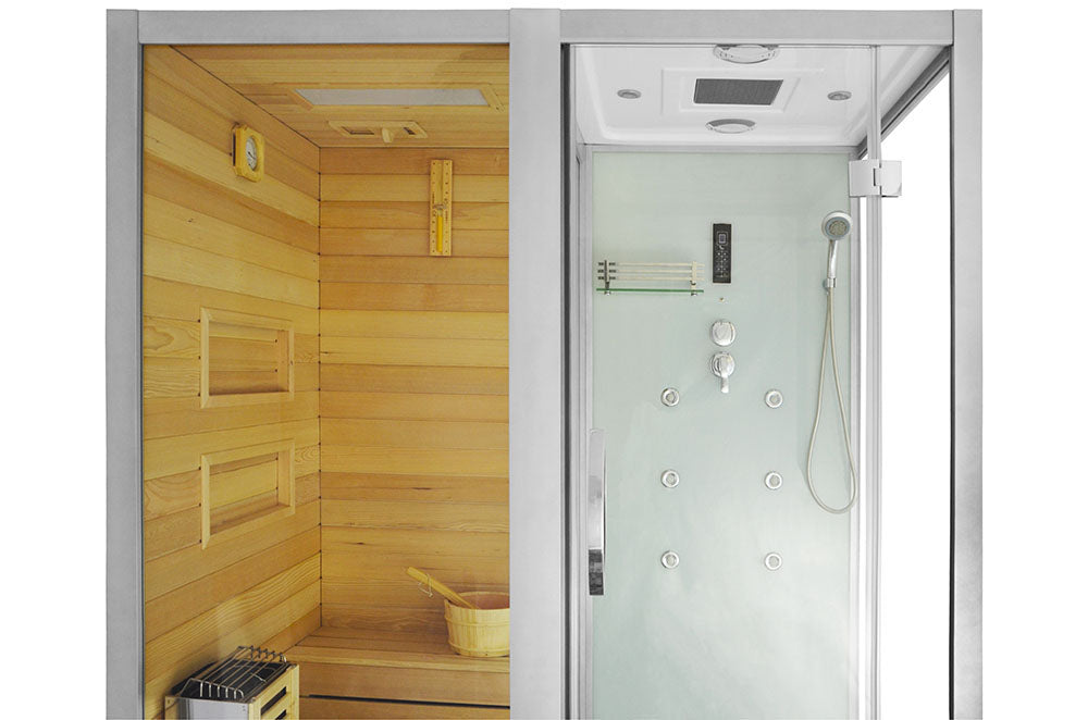 Парна душ кабина със сауна MO-1752W TRIO 180х110 см.