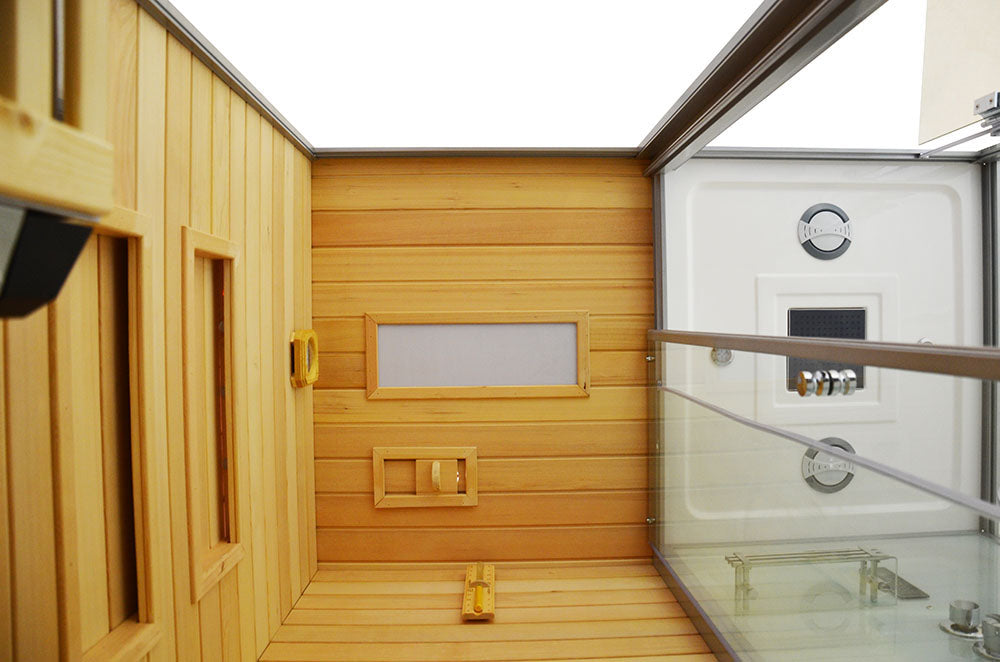 Парна душ кабина със сауна MO-1752W TRIO 180х110 см.