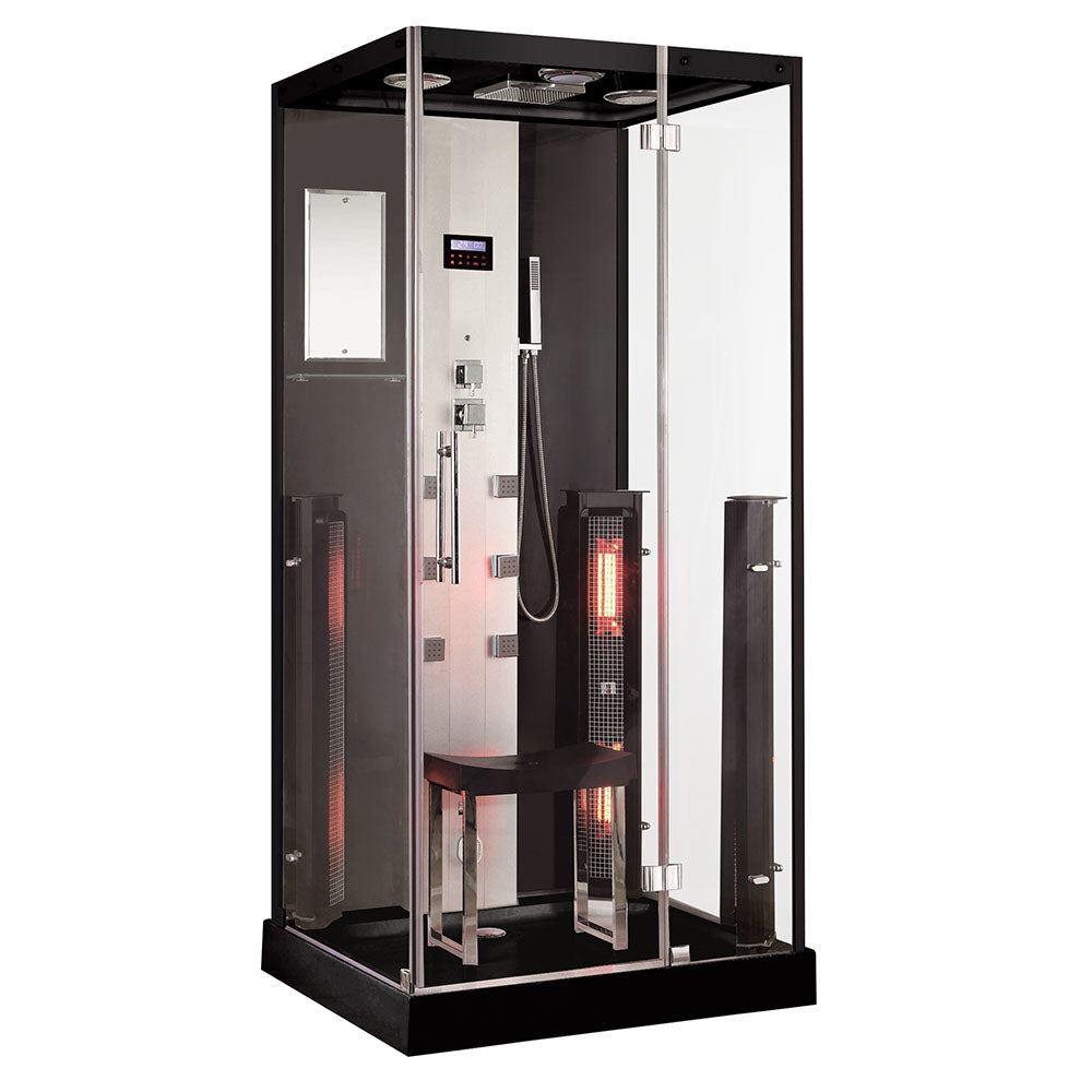Парна душ кабина с инфрачервена сауна MUE-K1071 TRIO 100х90 см.