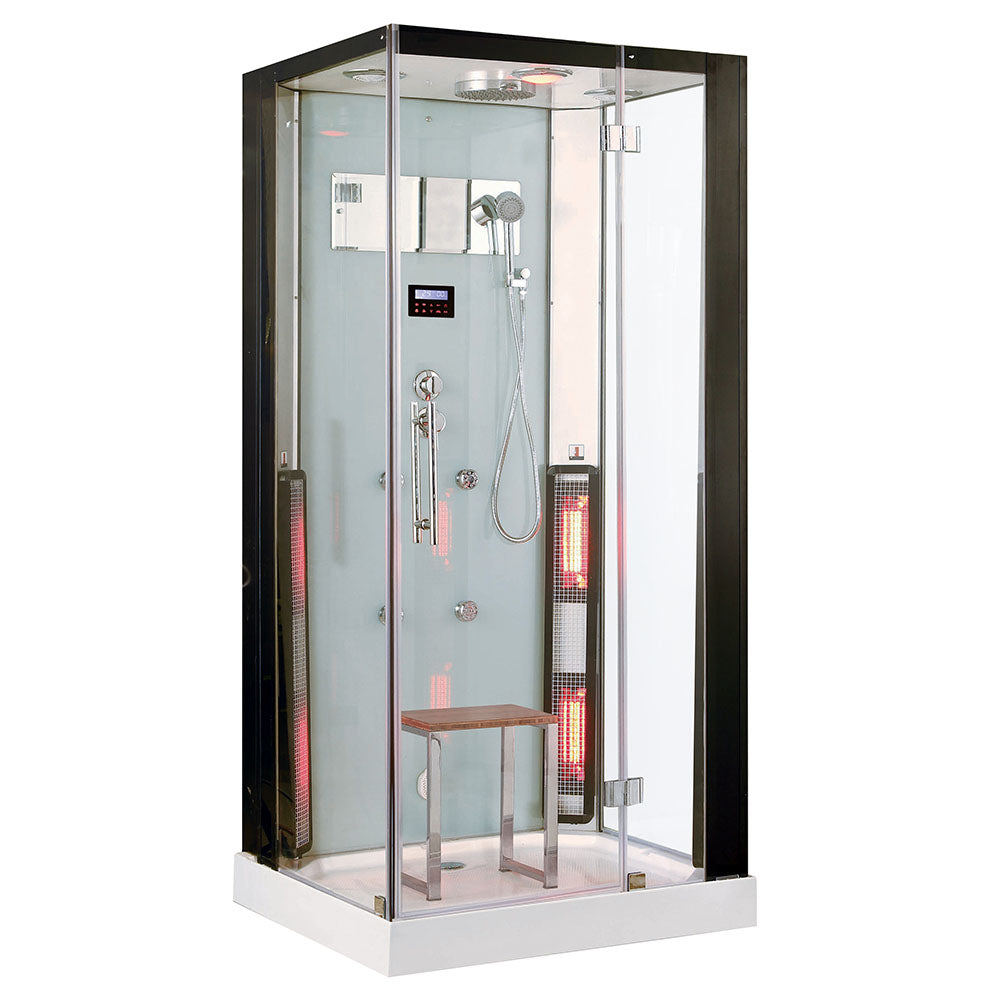 Парна душ кабина с инфрачервена сауна MUE-K1081 TRIO 100х90 см.